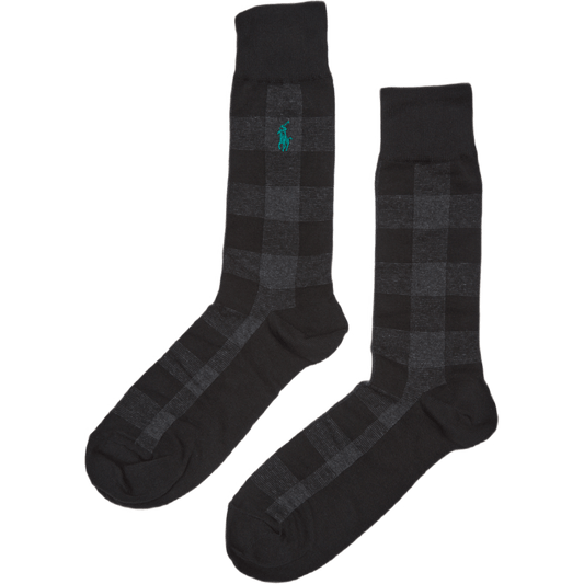 Buffalo Plaid Crew Strumpor Presentset Röd/Grön/Grå
