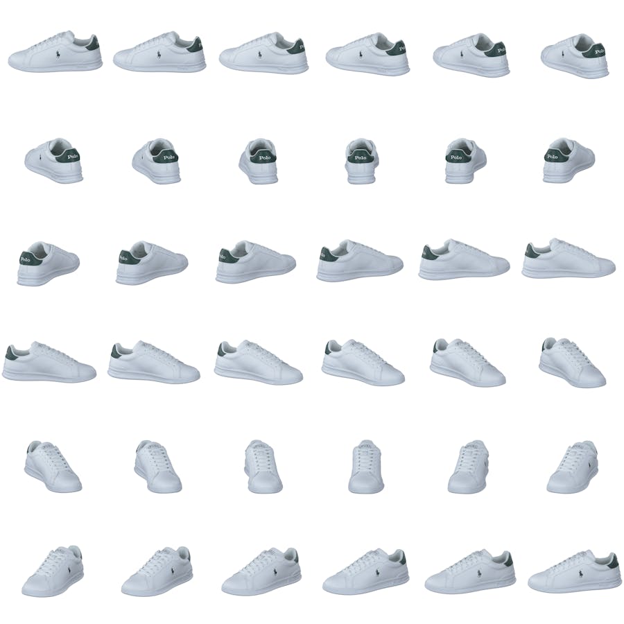 Heritage Court II Leather Sneaker White / College Green PP