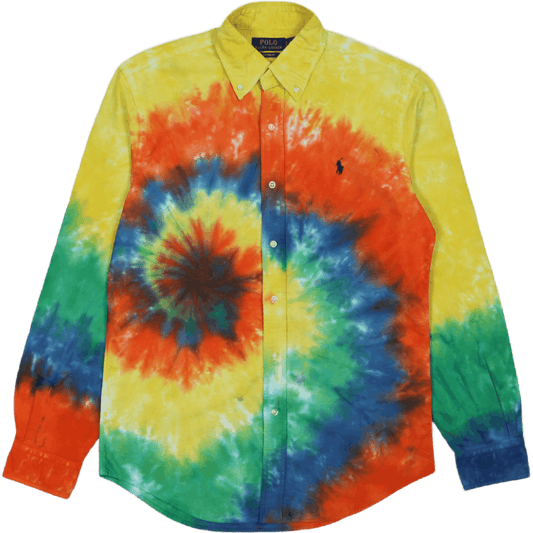 Custom Fit Tie-Dye Oxford Shirt 5626 Blue/Green Tie Dye Multi