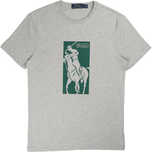 Anpassad Slim Fit Big Pony Logo T-shirt Andover Heather