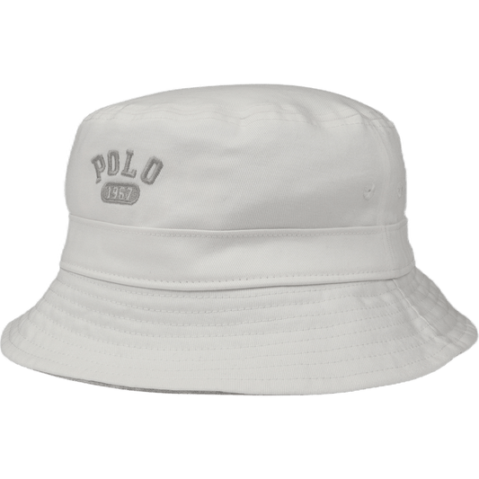 Reversible Fleece & Twill Bucket Hat Lght Sprt Hthr/Deckwash White