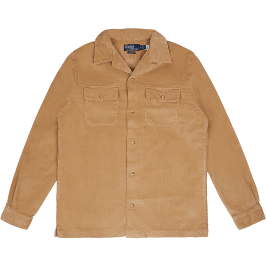 Classic Fit Corduroy Camp Shirt Vintage Khaki
