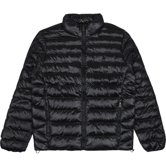 Packable Water-Repellent Jacket Polo Black Glossy