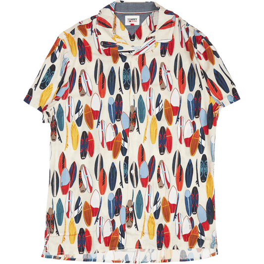 Tjm Aop Camp Shirt Ybr - White Aop