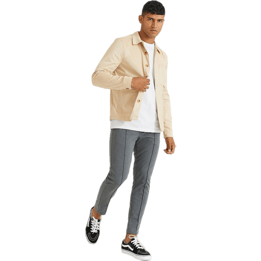 Favourite Fake Suede Overshirt Light Sand