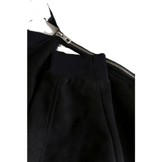 Fake Suede Bomber Black