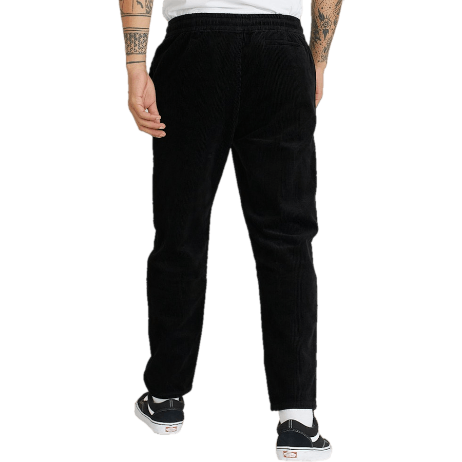 Regular Cord Trousers Black