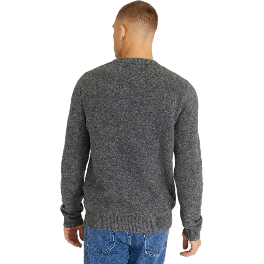 Woolblend Crew Dark Greymelange