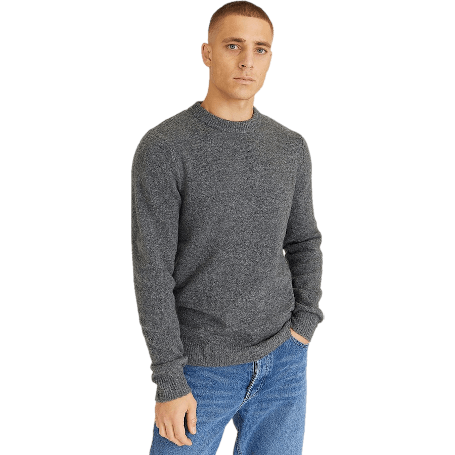 Woolblend Crew Dark Greymelange