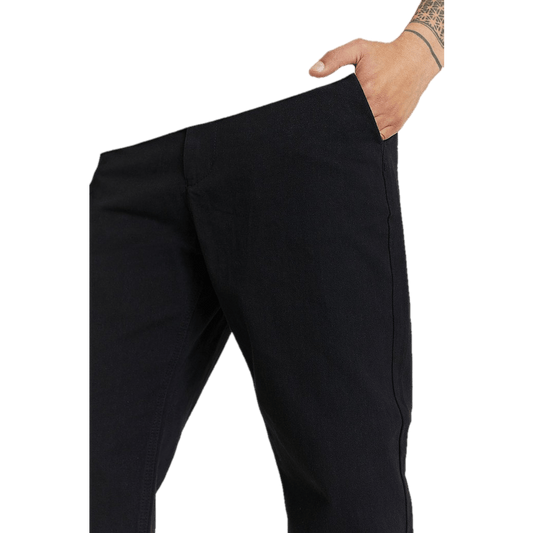 Regular Straight Cropped Black