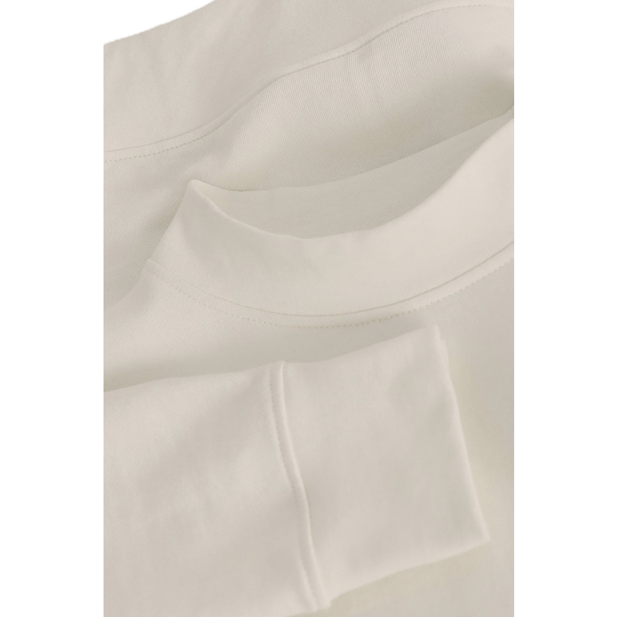 Wide Rib Sweatshirt Eggshell