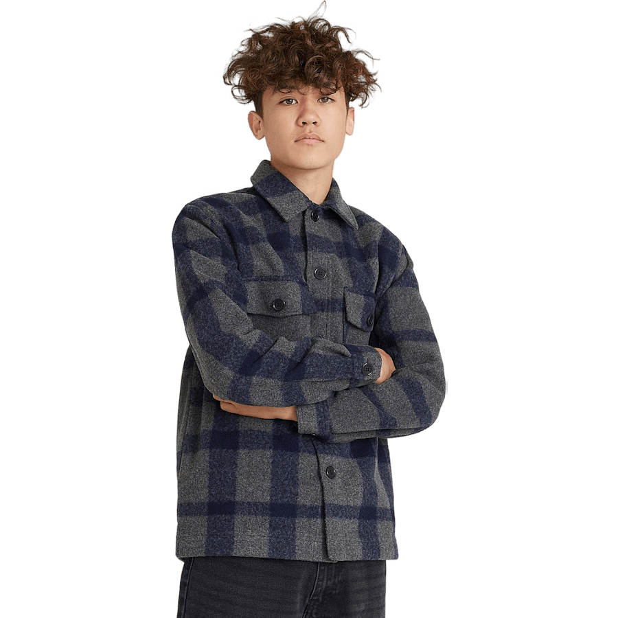 Studio Check Overshirt Grey/navy