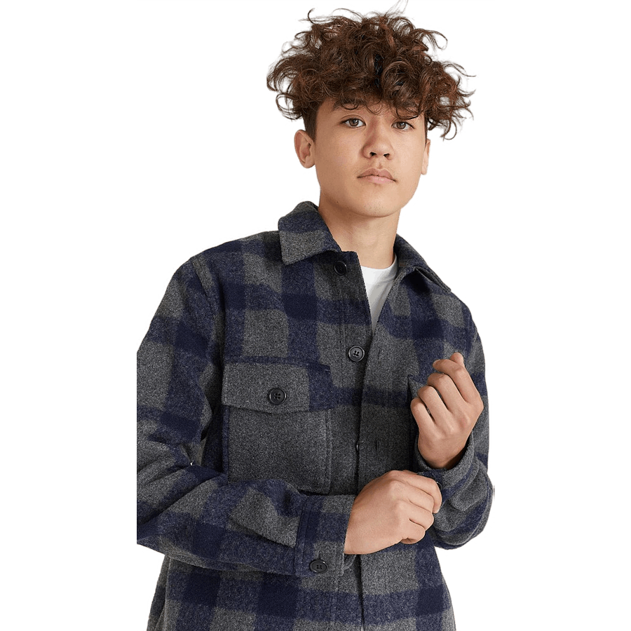 Studio Check Overshirt Grey/navy