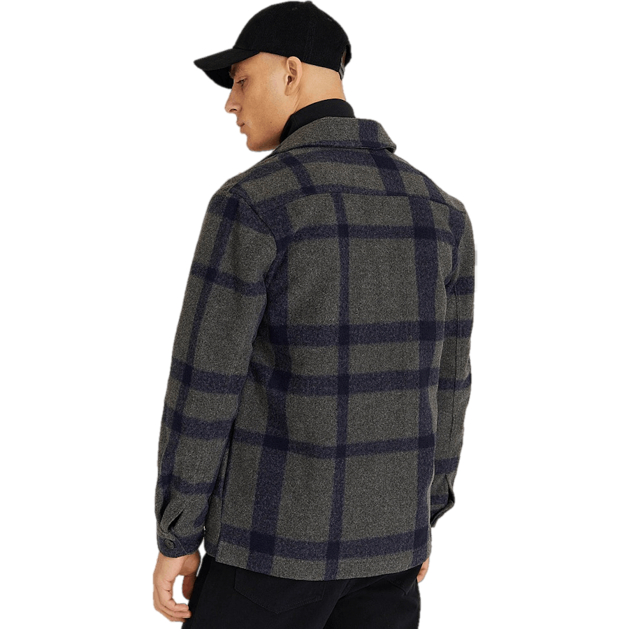 Studio Check Overshirt Grey/navy