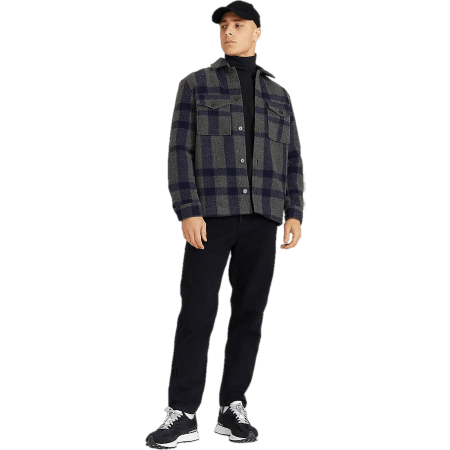 Studio Check Overshirt Grey/navy