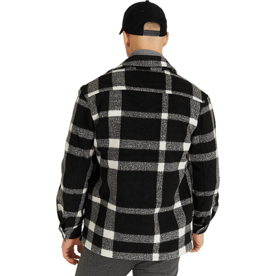 Studio Check Overshirt Black/white