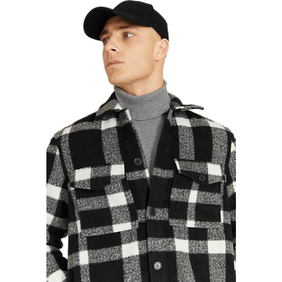 Studio Check Overshirt Black/white