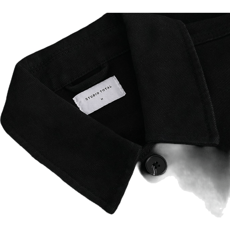 Relaxed Twill Overshirt Black