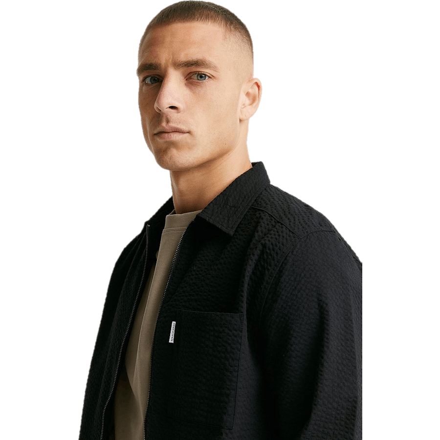 Studio Total Seersucker Zip Overshirt
