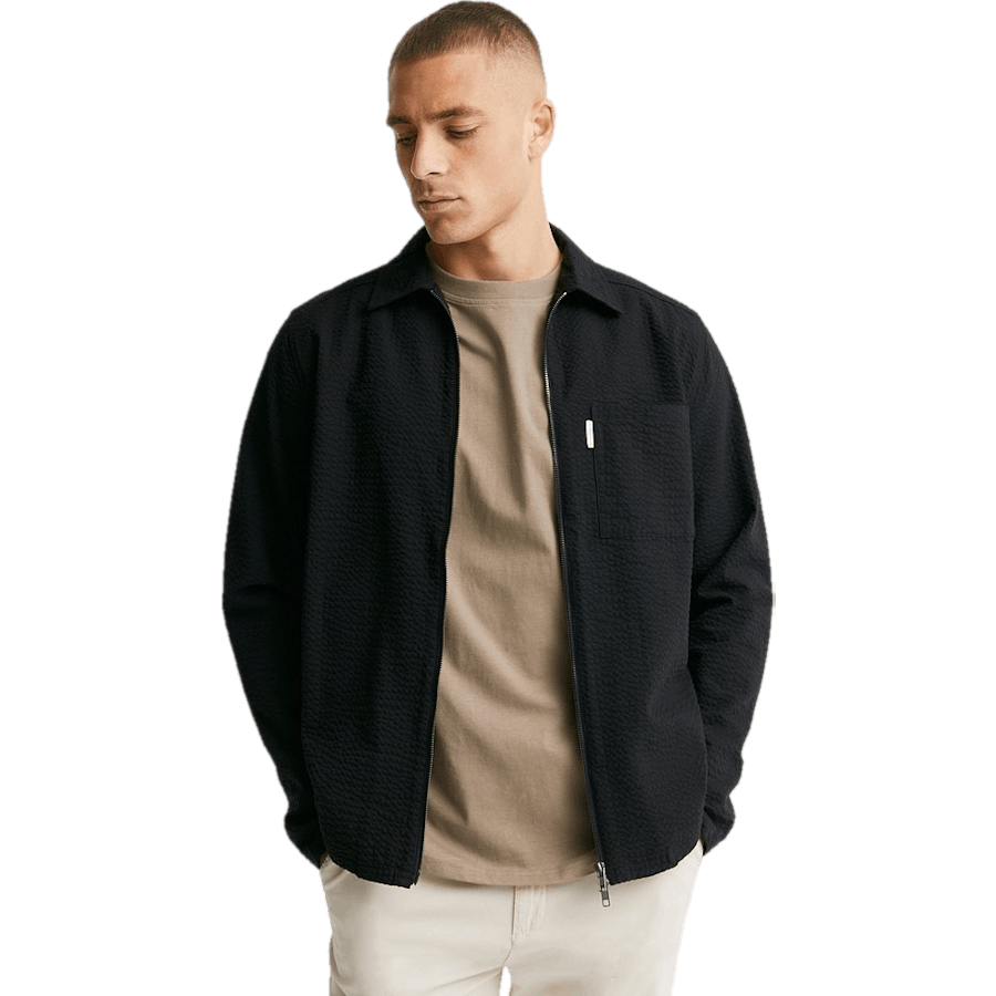 Studio Total Seersucker Zip Overshirt