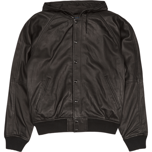 Hd Varsity-lined-bomber Polo Black