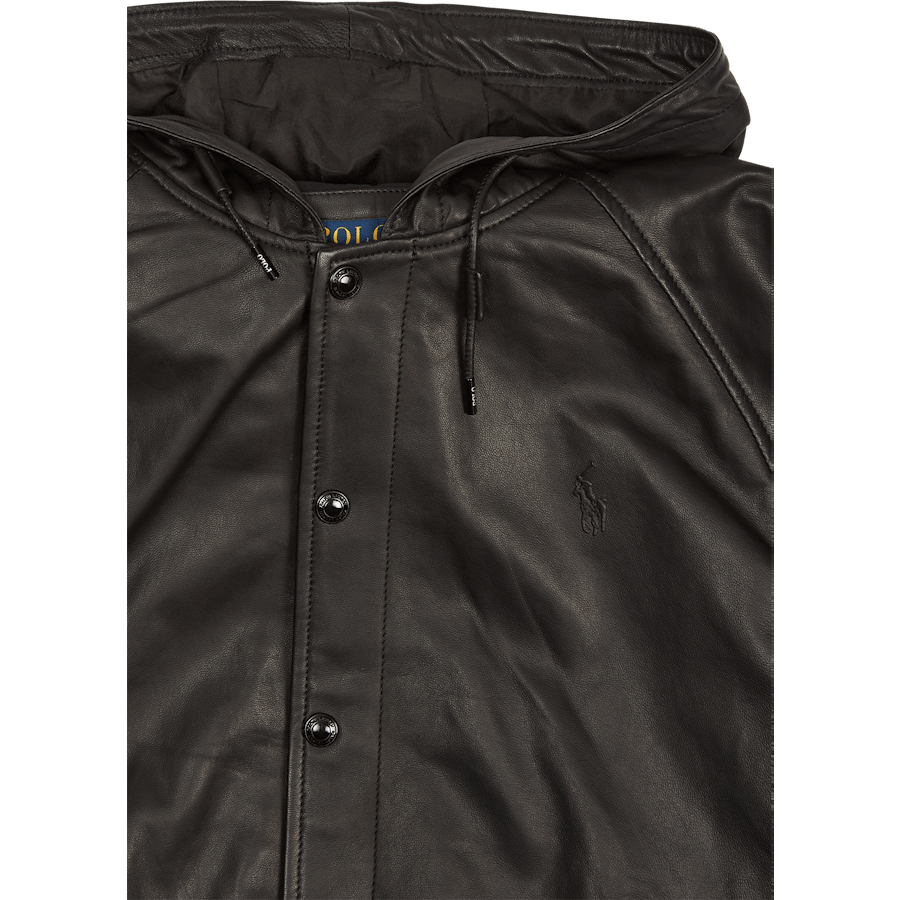 Hd Varsity-lined-bomber Polo Black