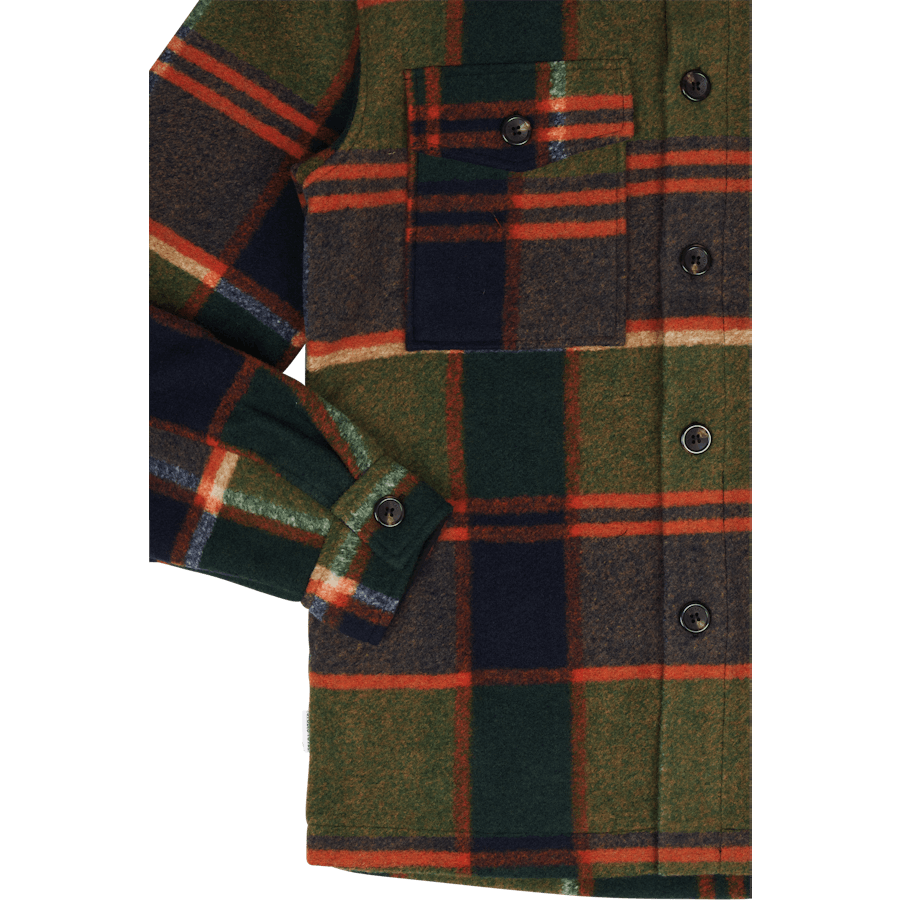 Studio Total Outdoor Check Overshirt Ochra Rutig