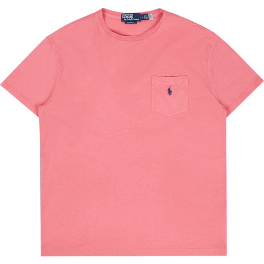 Klassisk passform bomull-linne t-shirt med fickor Desert Rose
