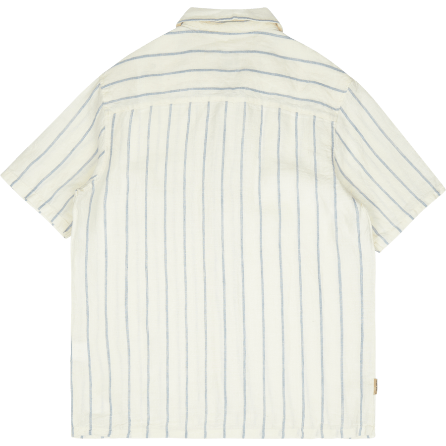 Camp Collar Ss Linen Shirt Print