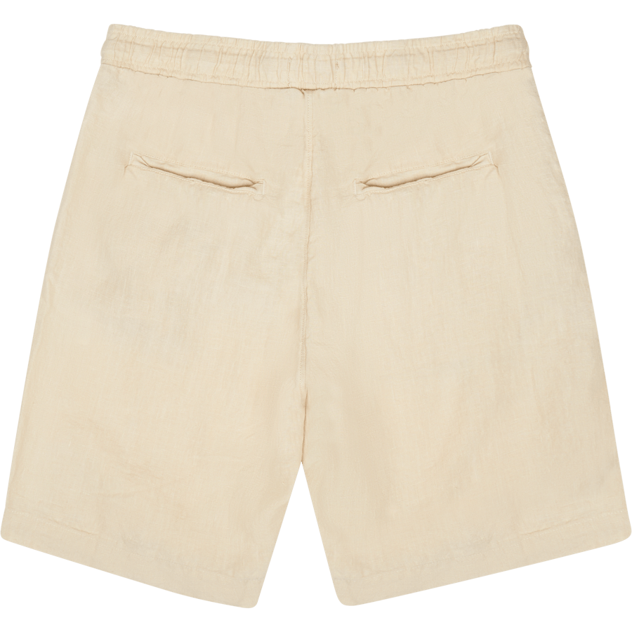 Drawstring Linen Shorts Ecru