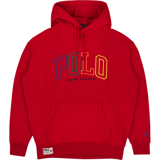 Big Fit Logo Fleece Hoodie RL 2000 Röd