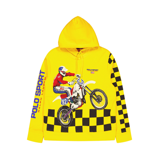Polo Sport Motocross-tryckt hoodie Engineered Victory Lap