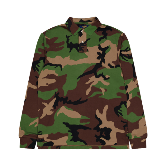 Custom Slim Fit Camo Mesh Polo Shirt Surplus Camo