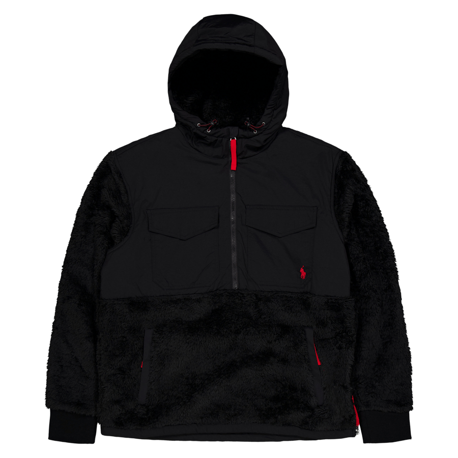 Hybrid Hoodie Polo Black