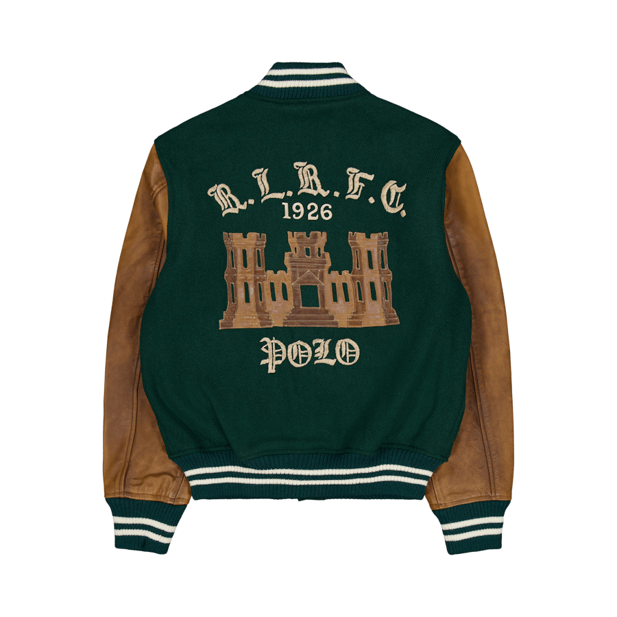Varsity-Inspired Jacket Moss Agate