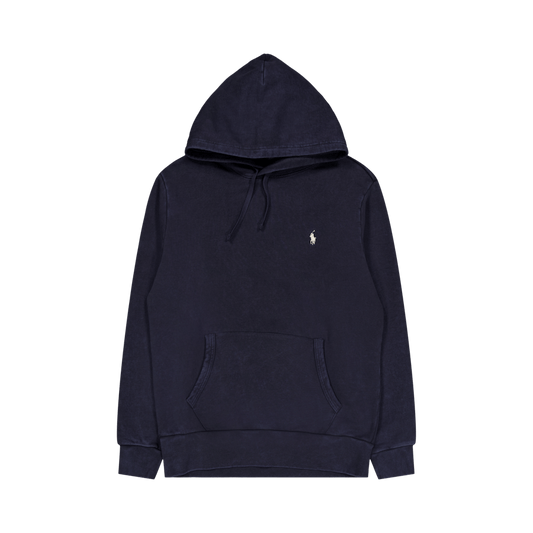 Loopback Fleece Hoodie Blekt Svart Canvas