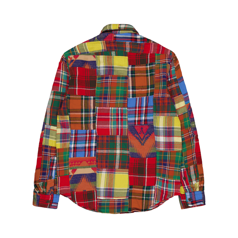 Classic Fit Patchwork Flannel Workshirt 6198 Adirondack Patchwork