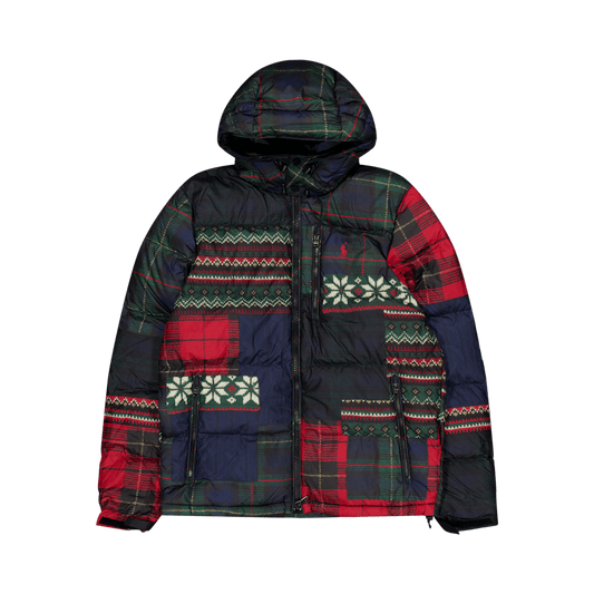 Polo Ralph Lauren Printed Water-Repellent Down Jacket Patchwork Print