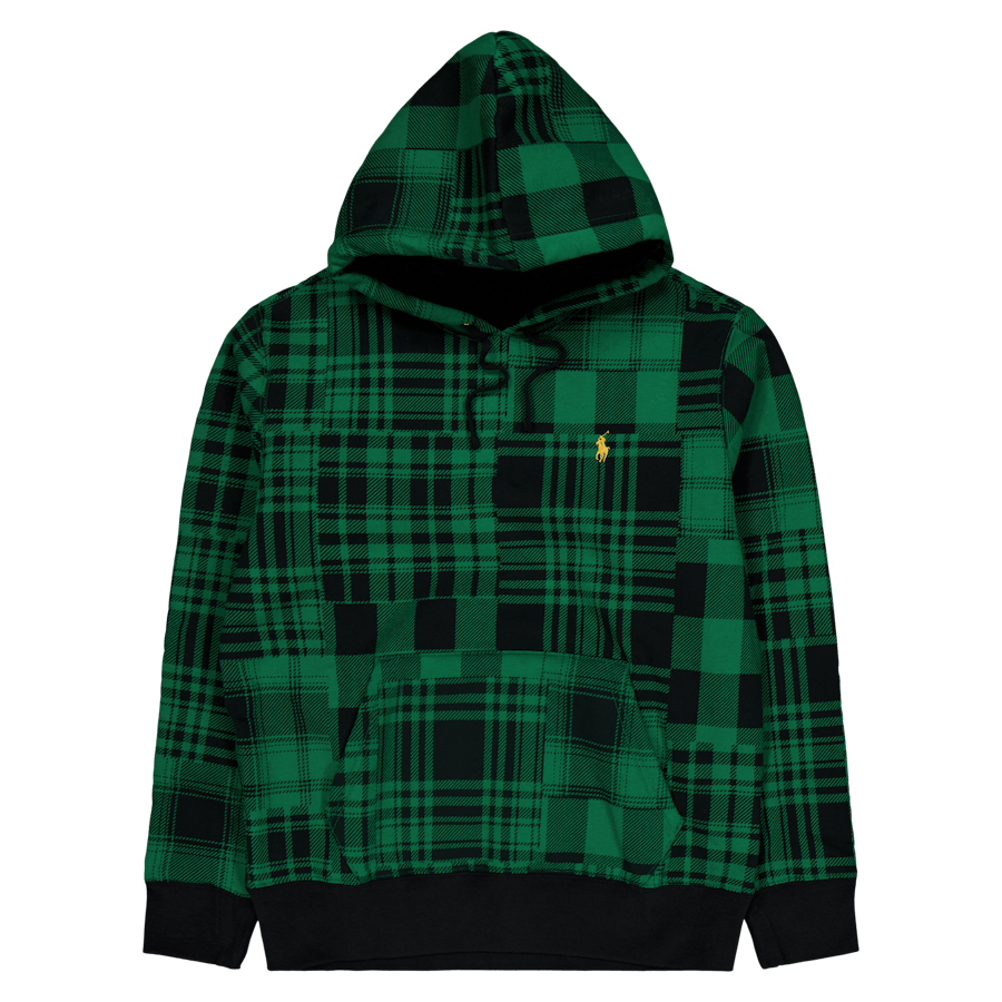Rutig Fleece Hoodie Athletic Grön