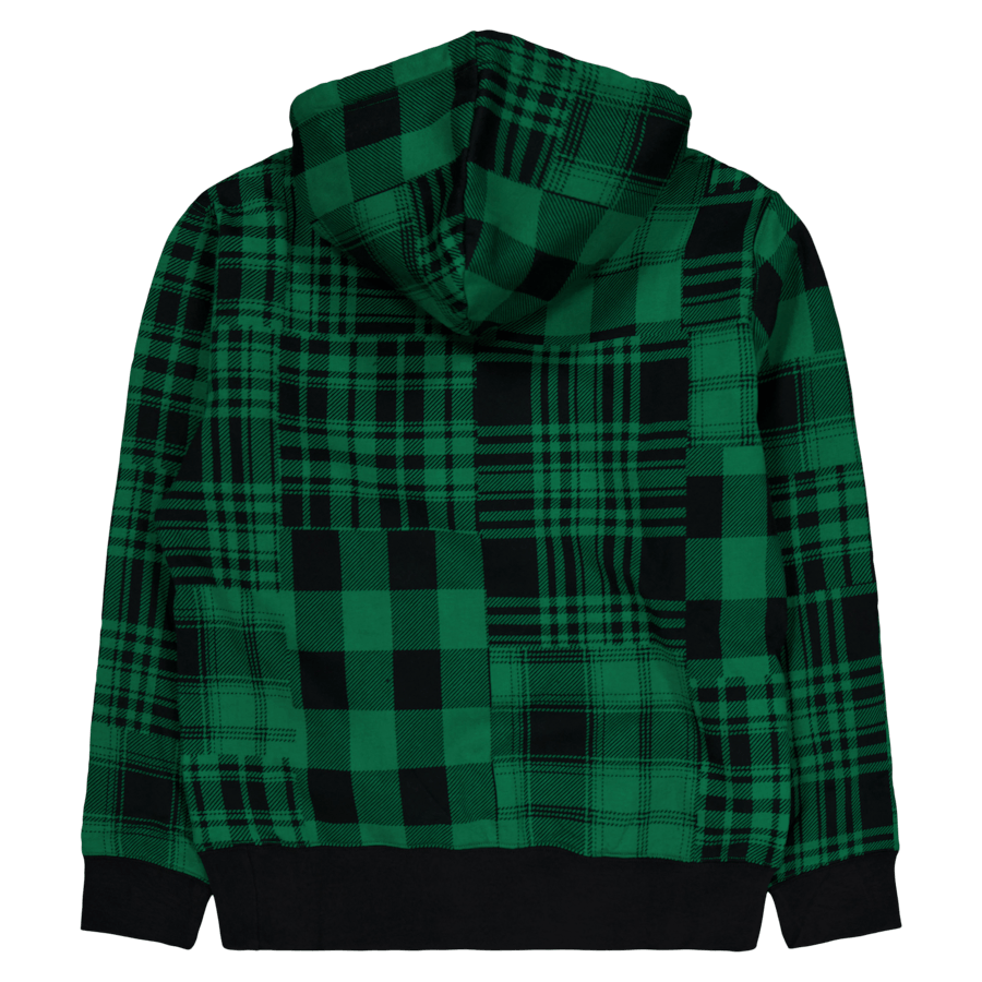 Rutig Fleece Hoodie Athletic Grön