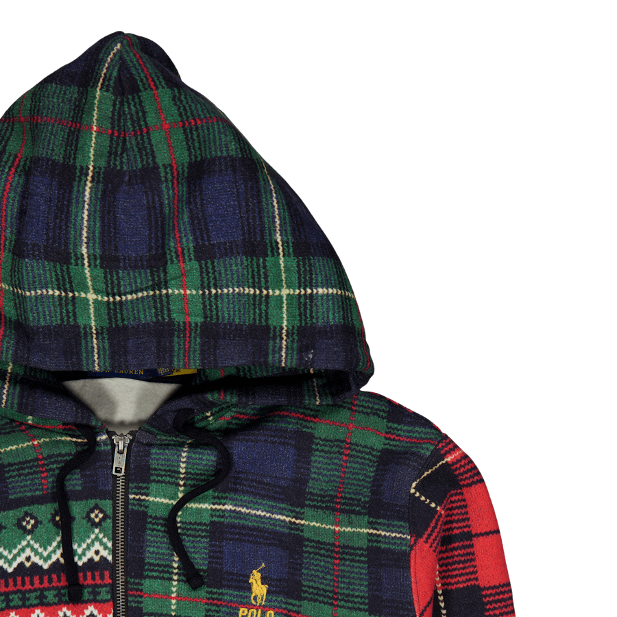 Patchwork Fleece Full-Zip Hoodie Stravenger Patchwrk