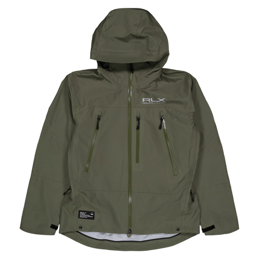 Water-Repellent Hooded Jacket Fossil Green