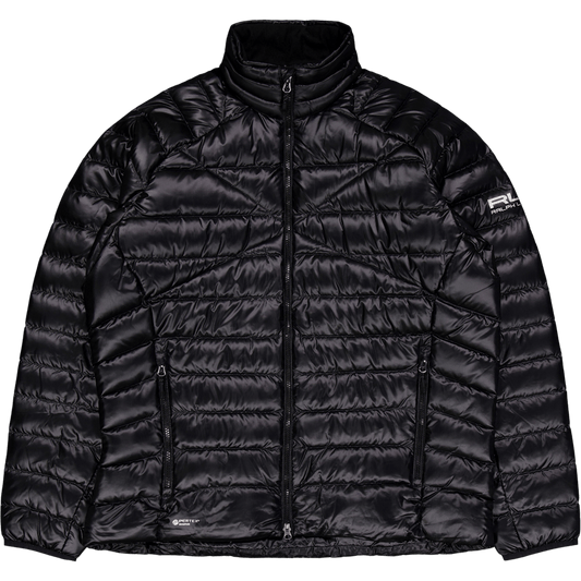 Water-Repellent Packable Down Jacket Polo Black