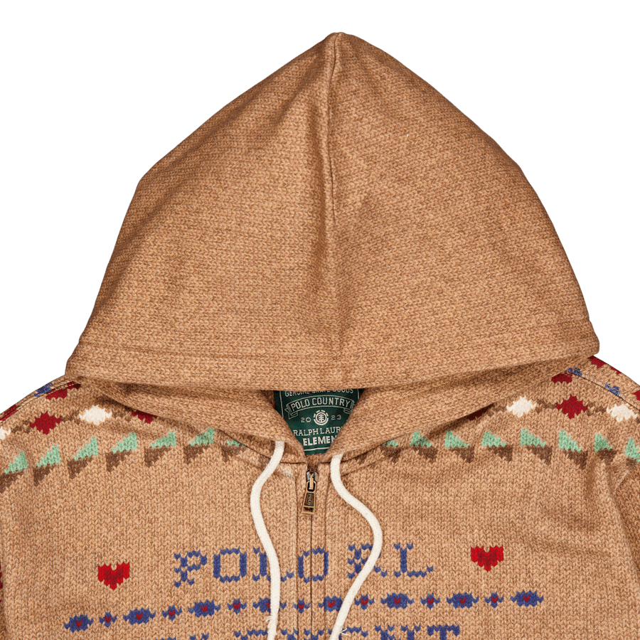 Polo x Element Fleece Hoodie Brown Multi