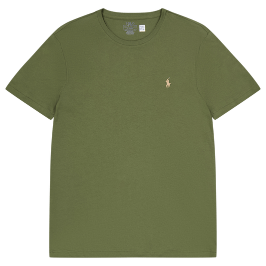 Custom Slim Fit Jersey Crewneck T-Shirt Dark Sage