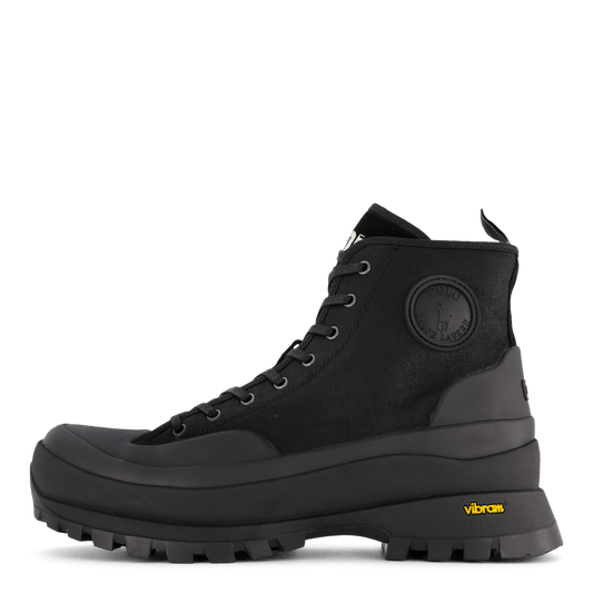 Armin vaxade twill-sneakers i svart