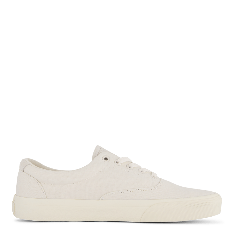 Keaton Suede-Trim Canvas Sneaker Prchmt Crm