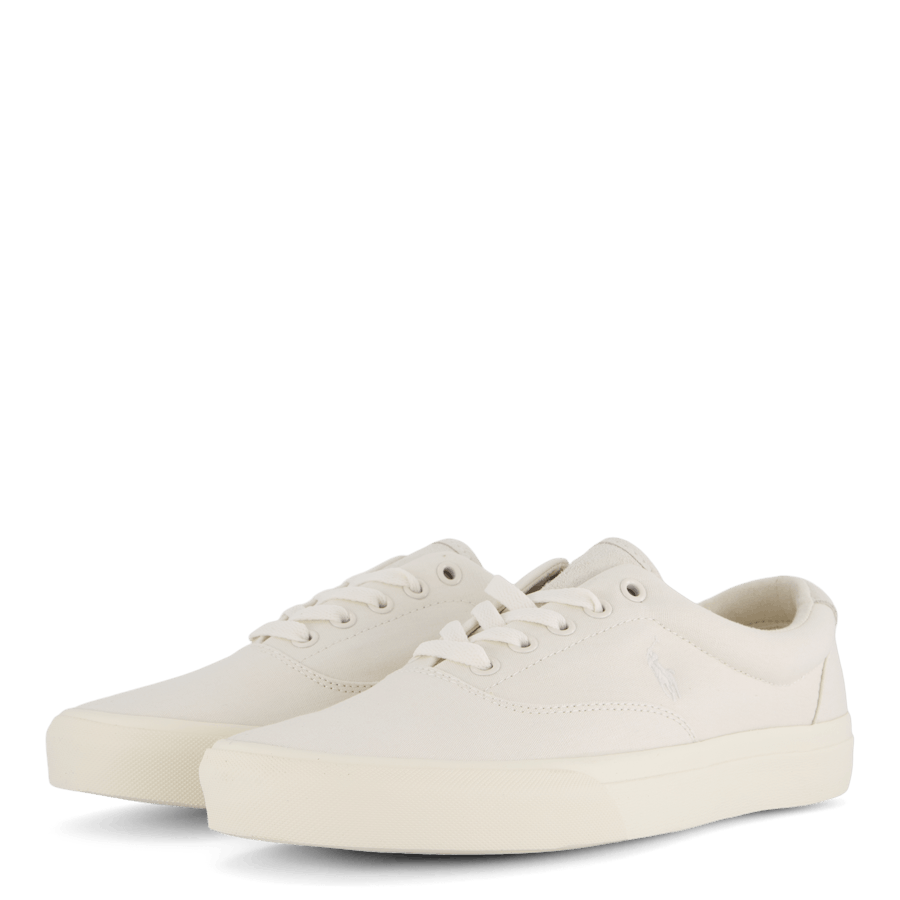 Keaton Suede-Trim Canvas Sneaker Prchmt Crm