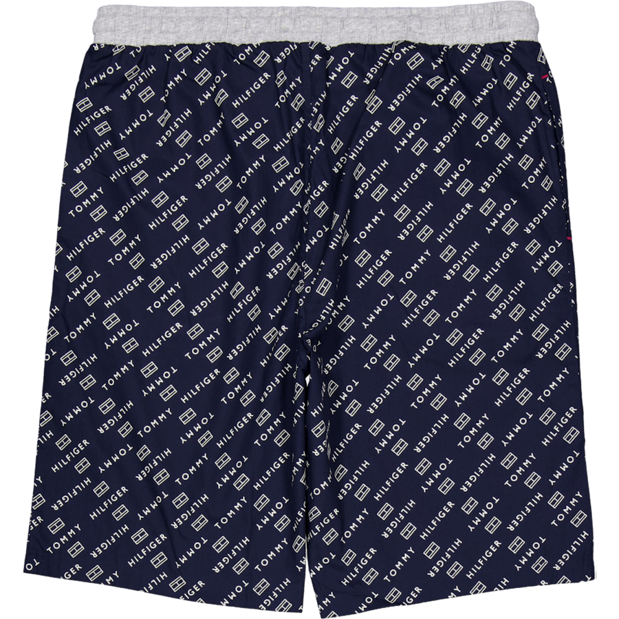 Ss Woven Pj Set Drawstring Diagonal Logo