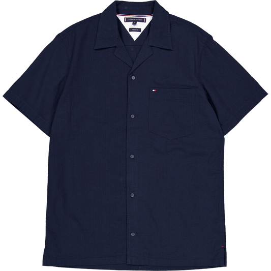 Seersucker Solid Shirt S/s